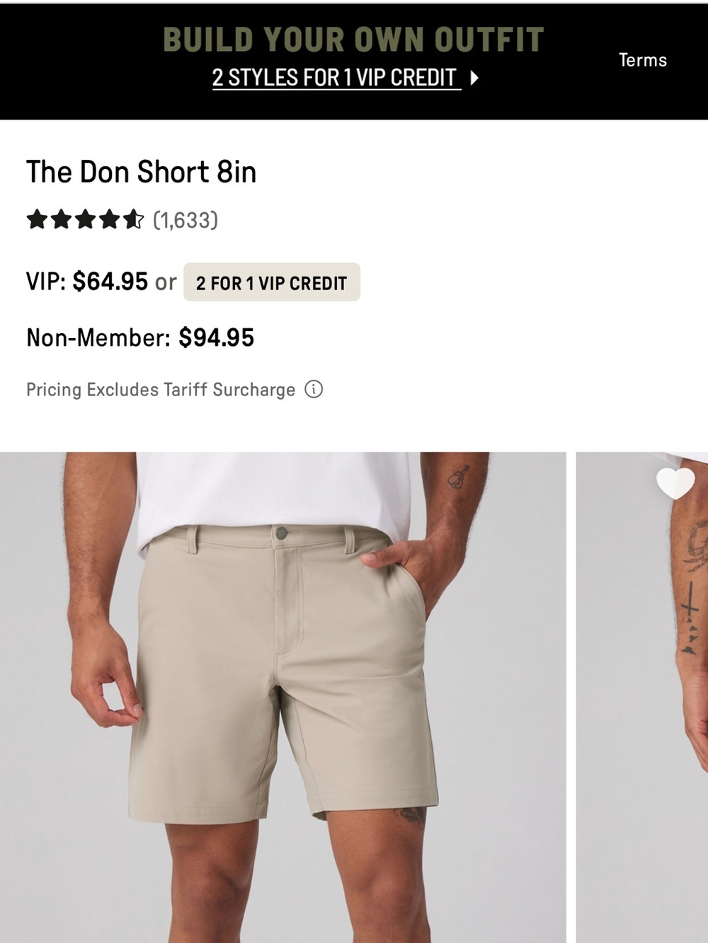 Fabletics Men's Khaki Flat-Front Shorts